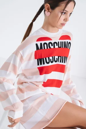Rochie dreapta din lana cu model in dungi