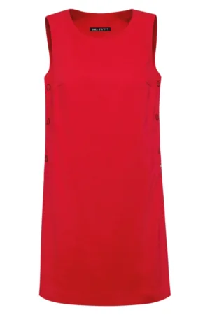 Rochie dreapta fara maneci - Rosu