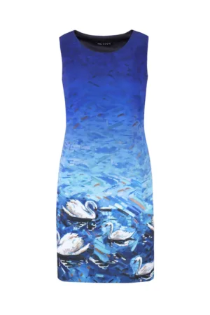 Rochie dreapta - fara maneci - cu imprimeu