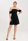 Rochie eleganta  M1026 - neagra - sintetic
