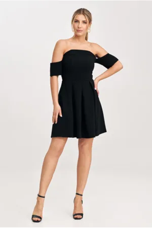 Rochie eleganta M1026 - neagra - sintetic