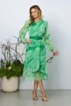 Rochie eleganta Saraia Verde Multi