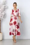 Rochie eleganta Yolanda Rosu Floral