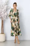Rochie eleganta Yolanda Verde Multi