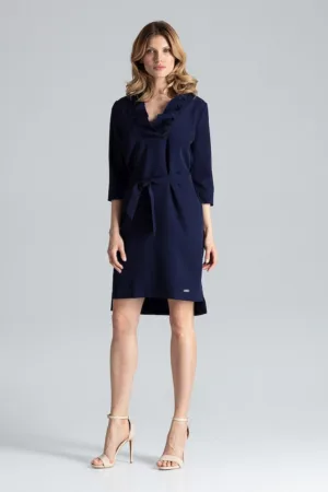 Rochie eleganta - bleumarin - poliester -