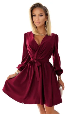 Rochie eleganta dama - Bindy - Burgundia