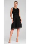 Rochie  eleganta - decolteu la spate - din plasa - neagra -