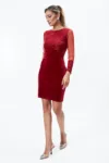 Rochie eleganta din catifea cu paiete Ruby Rosie