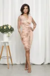 Rochie eleganta din licra cu tull brodat Verona Rose
