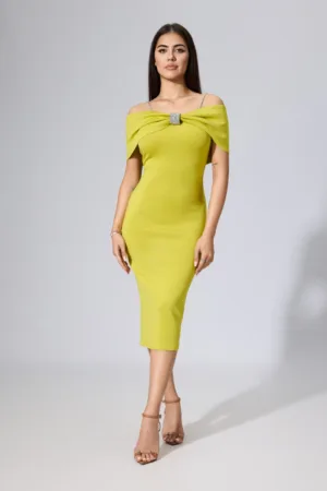 Rochie eleganta din neopren cu strass-uri Corinne Fistic