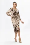 Rochie eleganta din satin cu imprimeu Franka Animal Print