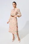 Rochie eleganta din vascoza cu imprimeu floral Pauline Nude