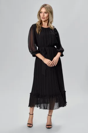 Rochie eleganta din voal cu pliuri Bionda Neagra