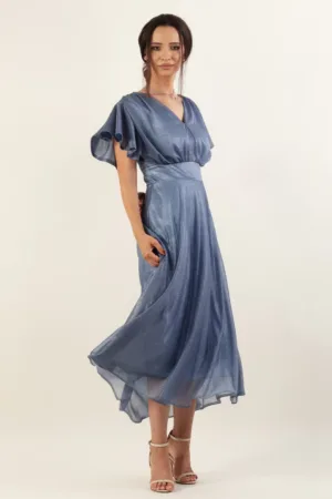 Rochie eleganta din voal cu sclipici