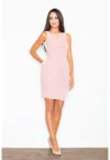 Rochie  eleganta - fara maneci - roz - poliester