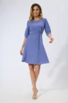 Rochie eleganta in clos cu pliuri Dorry Indigo