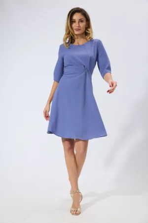 Rochie eleganta in clos cu pliuri Dorry Indigo