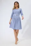 Rochie eleganta in clos cu pliuri Tavia Lila