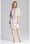 Rochie  eleganta - model geometric - poliester - multicolor -