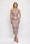Rochie eleganta mulata pe corp de lungime midi
