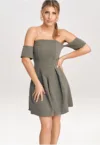 Rochie  eleganta - poliester - verde