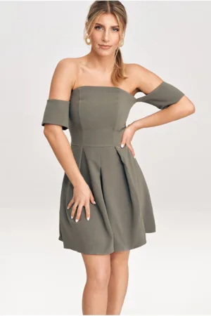 Rochie eleganta - poliester - verde