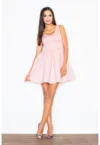 Rochie evazata  M344 - roz - poliester -