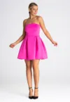 Rochie evazata  M970 - fucsia - poliester