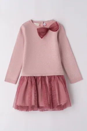 Rochie evazata cu aplicatie cu tul