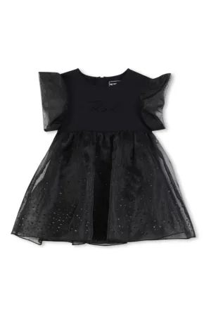 Rochie evazata cu aplicatii cu strasuri