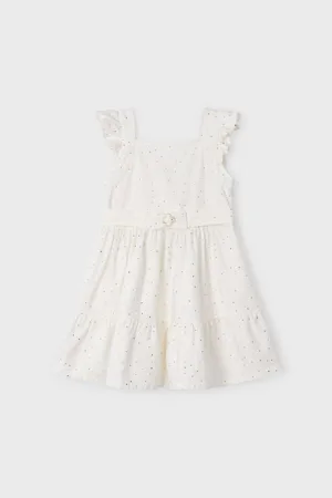 Rochie evazata cu aplicatii de strasuri