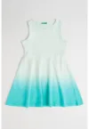 Rochie evazata cu aspect in degrade