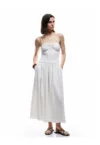 Rochie evazata cu bretele multiple
