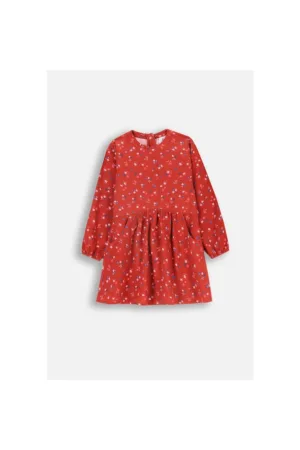 Rochie evazata cu buzunare - Rosu