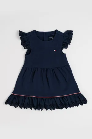 Rochie evazata cu decupaje brodate