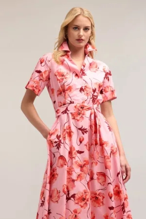 Rochie evazata cu design floral