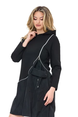 Rochie evazata cu gluga Tina
