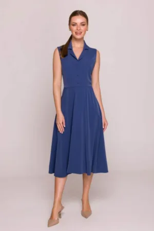 Rochie evazata cu guler -