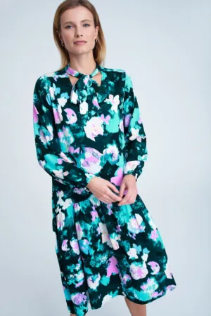 Rochie evazata cu imprimeu floral 1