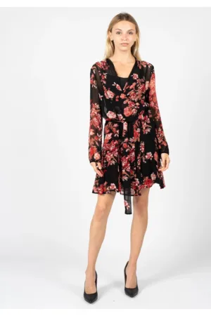 Rochie evazata cu imprimeu floral - 34