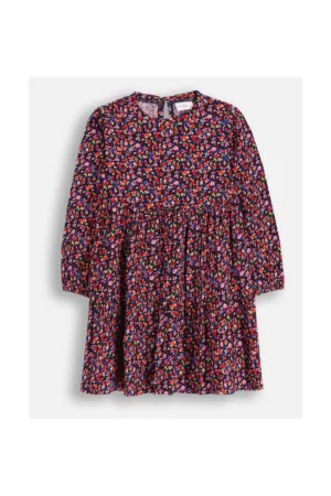 Rochie evazata cu imprimeu floral si imprimeu floral