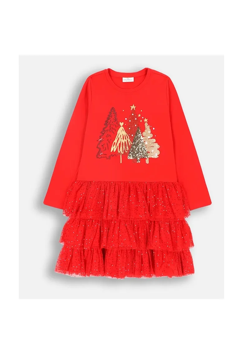 Rochie evazata cu improimeu grafic