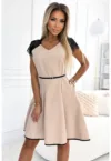 Rochie evazata cu insertii din dantela -