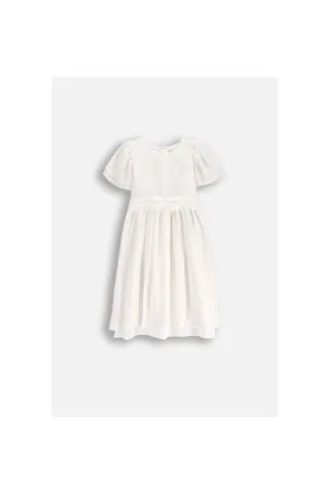 Rochie evazata cu maneci clopot si margele perlate