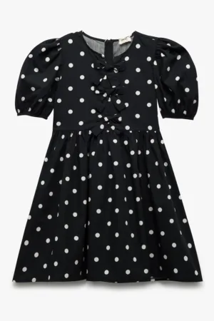 Rochie evazata cu model cu buline