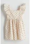 Rochie evazata cu model si detalii cu volane