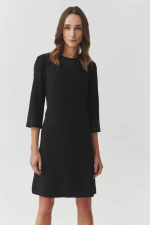 Rochie evazata cu strasuri