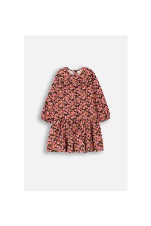 Rochie evazata cu talie cazuta si imprimeu floral