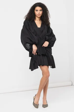 Rochie evazata cu terminatie stratificata