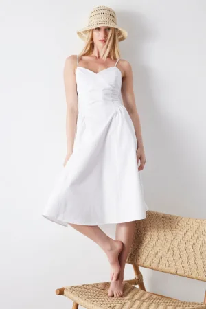 Rochie evazata de bumbac fara maneci